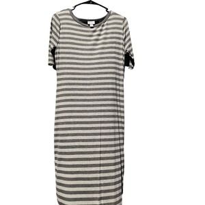 Lularoe small Julia dress ribbed striped print NWT